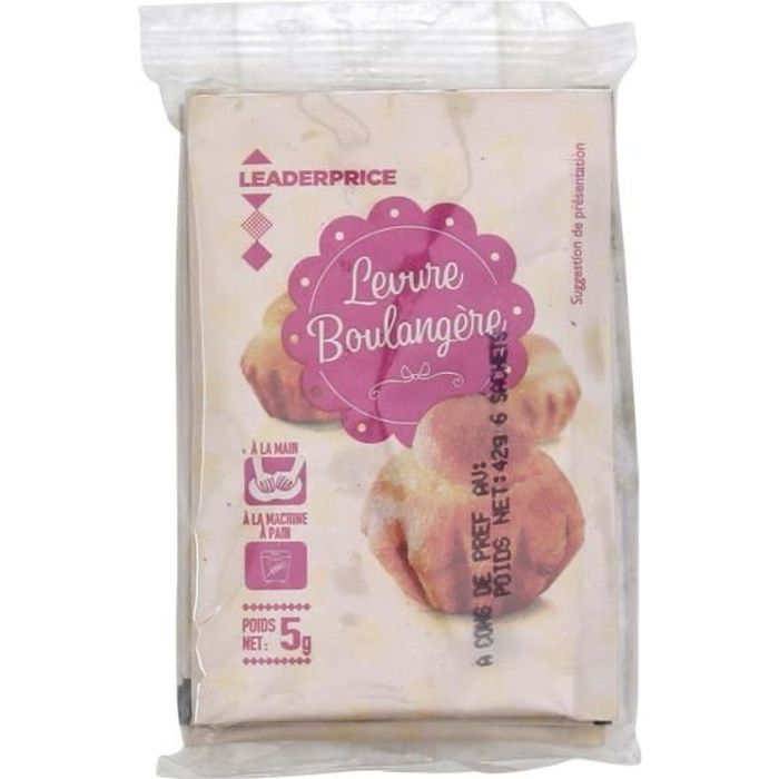Levure boulangère x6 - 30g