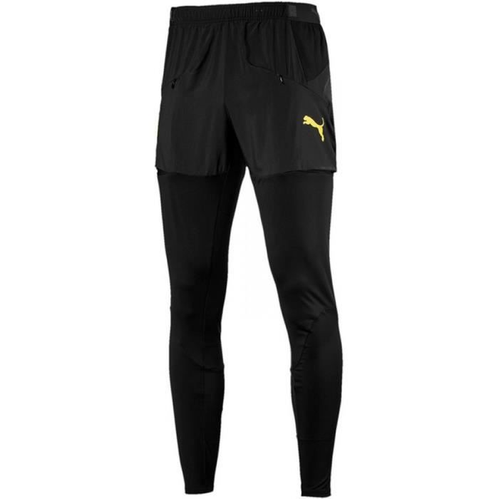 Pantalon de survêtement Puma Borussia Dortmund Stadium Pant coloris Puma Black - Cyber Yellow
