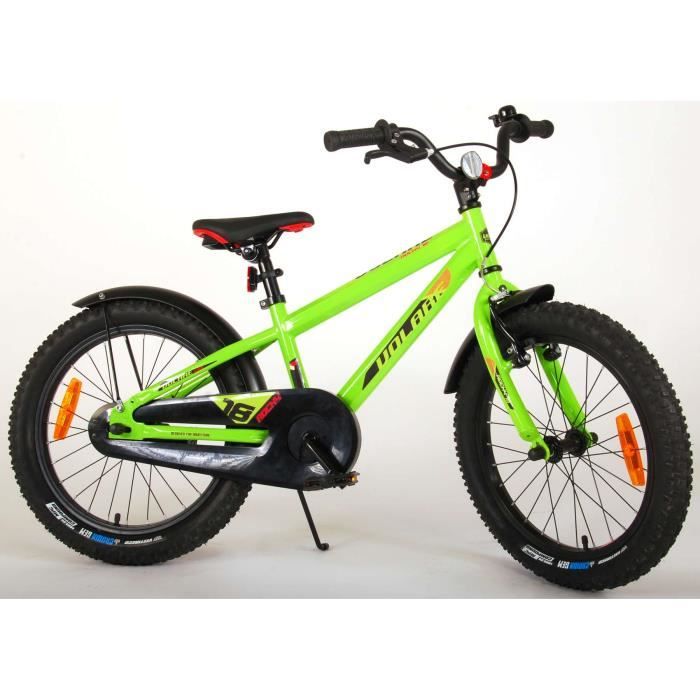 Vélo Enfant Rocky 18 Pouces Vert 95% assemblé