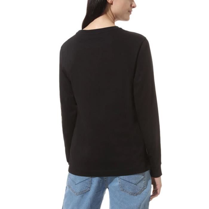 Vans T-Shirt pour Femme Manches Longues Space Cadet Noir VN0A4BE9BLK
