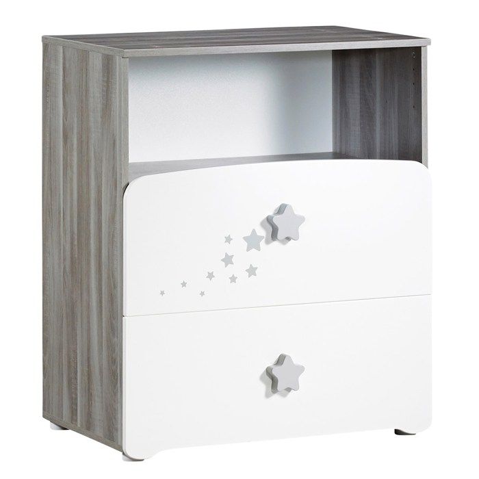 BABY PRICE New Nao Commode à Langer 2 Tiroirs + 1 Grande Niche