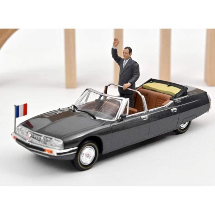 Citroën SM Présidentielle République Française 1981 Figurine Président Jacques Chirac Voiture de Collection NOREV 1/43