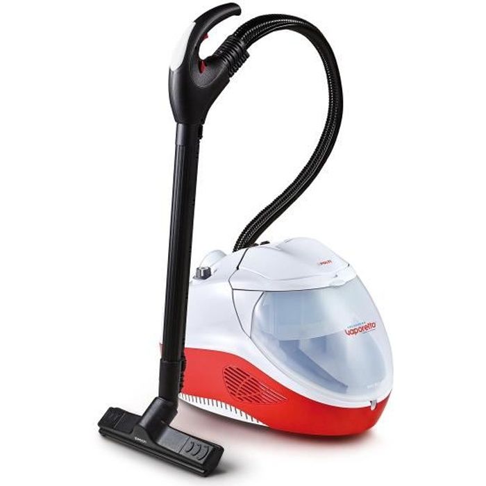 Polti PVEU0083 Vaporetto Lecoaspira FAV50 Multifloor Nettoyeur Vapeur et Aspirateur avec Filtre à Eau, 5 Bar, 1350 W, Rouge/Blanc