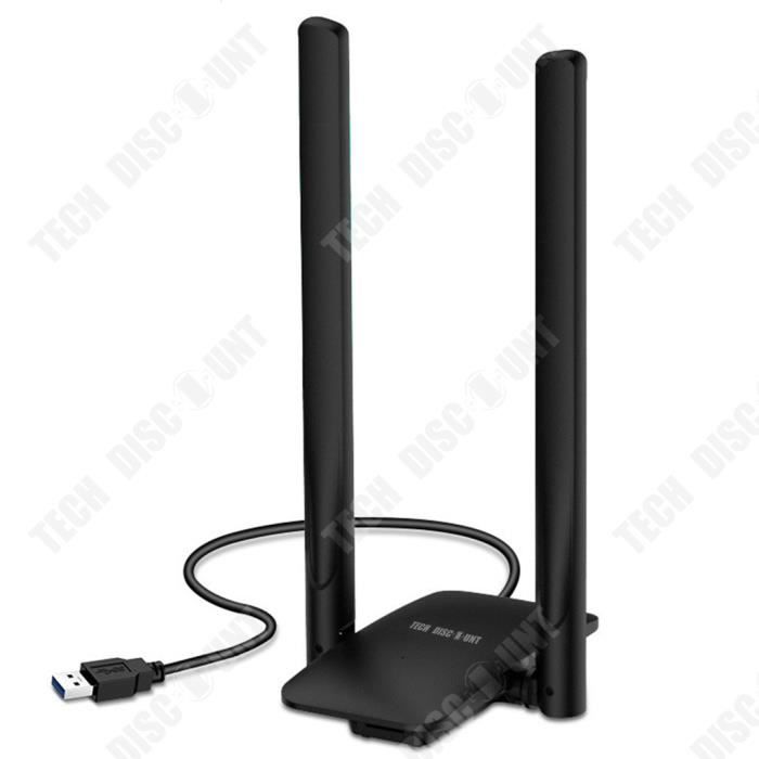 TD® Carte réseau double fréquence 3.0 sans lecteur 1200M antenne flexible 180 ° récepteur sans fil USB amplificateur de signal 5.8G/