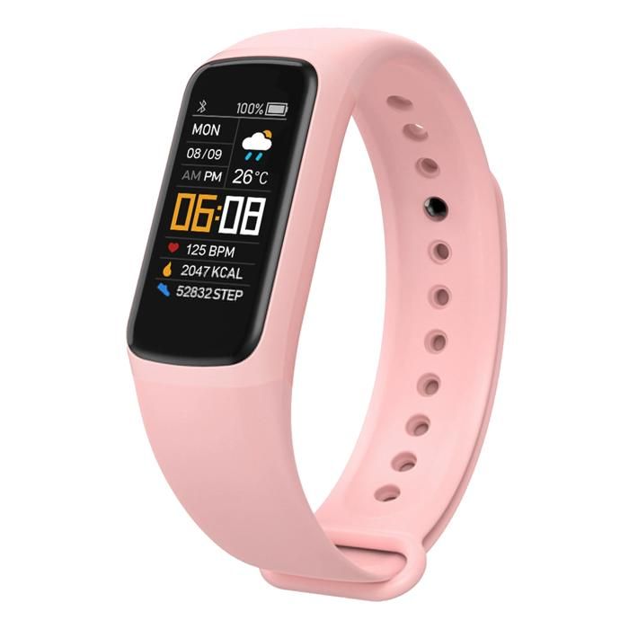 TD® ID115 Smart Bracelet Fitness Tracker Compteur d'étape Surveillance d'activité Bracelet Bande pour iPhone Android rose