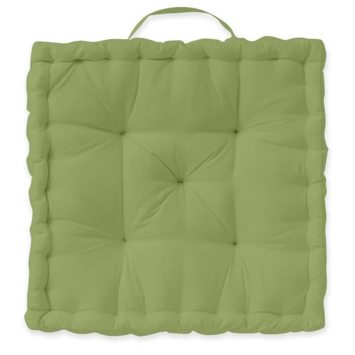 TODAY Coussin de sol 100% coton - 40 x 40 cm - Bambou