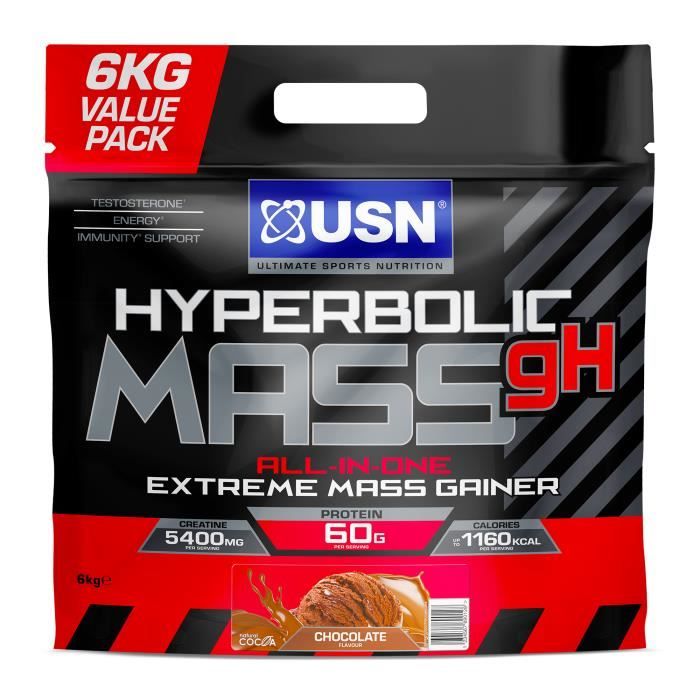 Hyperbolic Masse 6000g Chocolat Usn Gainers - Prise de Masse