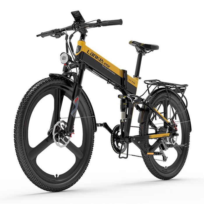 LANKELEISI XT750 sport Velo assistance electrique 12.8 Ah 48V 35 KM H cadre plus petite roue en aluminium 26 jaune 500 Cdiscount Sport