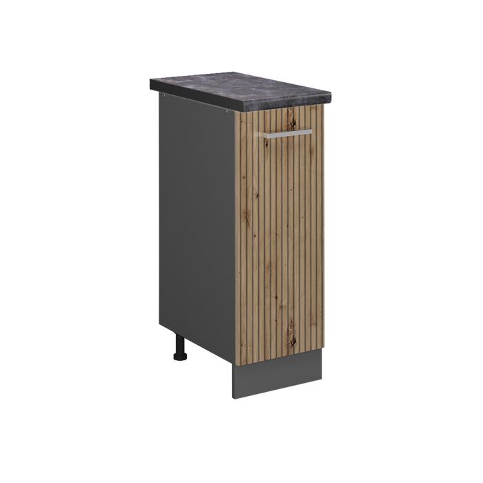Meuble de cuisine R-Line 30cm PT Anthracite Chêne Artisan/Anthracite Vicco 49211