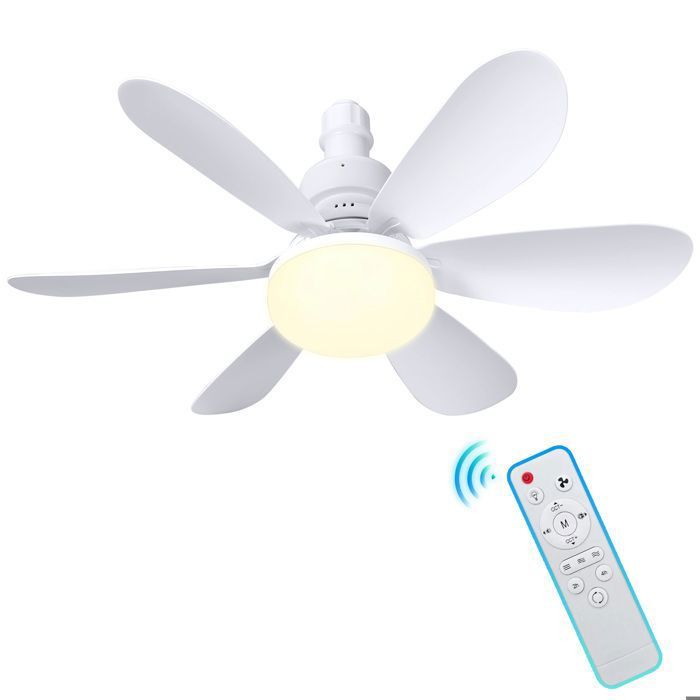 Ventilateur de Plafond - PRUMYA - 40 W - 6 Pales - 3 Vitesses - Silencieux - Prumya