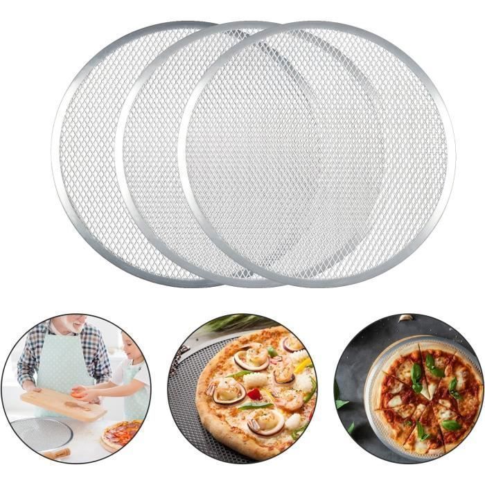 Lot de 3 grilles de cuisson rondes professionnelles pour four pizza et barbecue en anti-adhsive 305 cm PIERRE A PIZZA