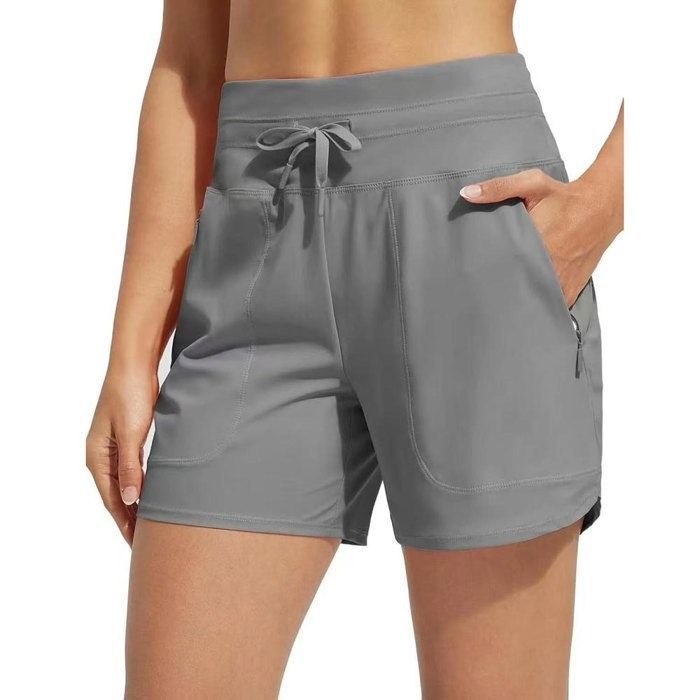 Short de Sport Femme en Taille Haute Short de Course Avec