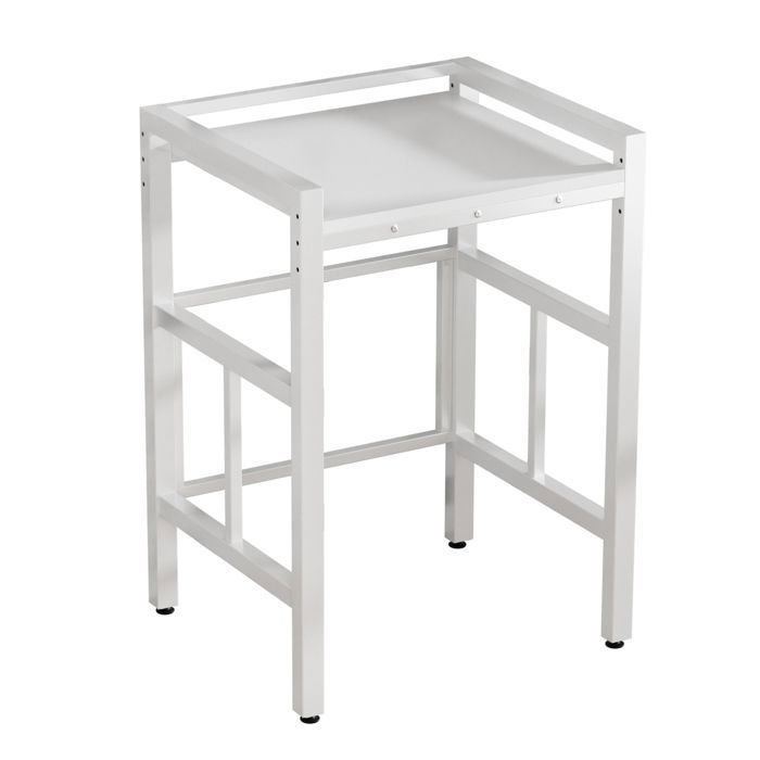 Meuble Machine à Laver et Seche Linge Superposition Lave Linge Seche Linge avec Porte-Serviettes73x63x105cm Hauteur réglable
