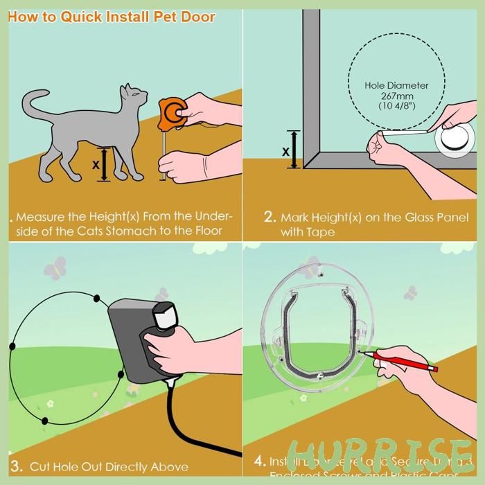 Meilleurs prix pour Porte à chatière chatières à verrouillage à 4 voies petite chatière pour chats petits chiens chiots et chatière. Chatière pour