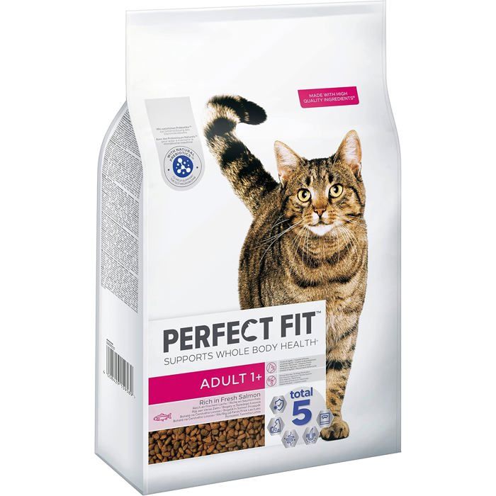 Croquettes pour Chats - PERFECT FIT - Saumon - 7 kg - Santé Holistique - Prébiotiques Croquettes pour Chats - PERFECT FIT - Saumon - 7 kg - Santé Holistique - Prébiotiques