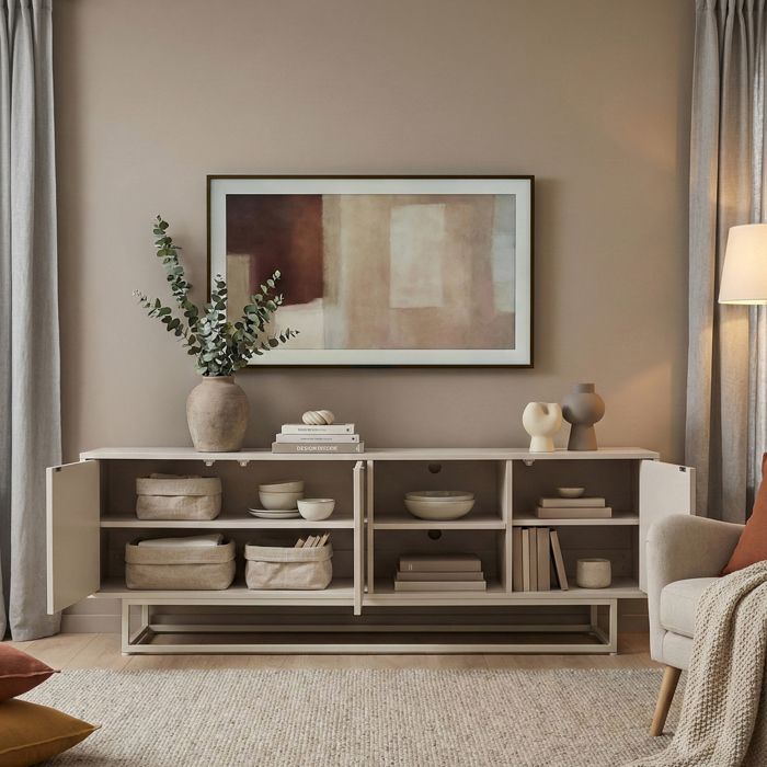 Commode Boxholm 160 x 30 x 57 cm sable Commode Boxholm 160 x 30 x 57 cm sable