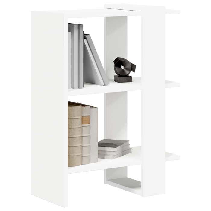 Organisateur/Etagère à Livres(1 PCS) - ZENCORE - Bibliothèque de Rangement - Blanc 52x25x71 5cm - Bois dingénierie LH88018