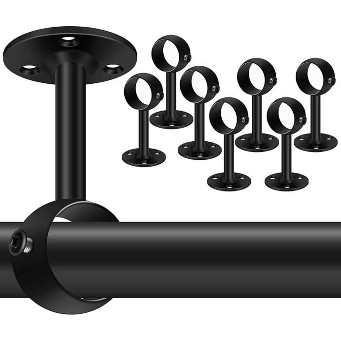Supports de tringle à rideau au pfond lot de 8 supports robustes de tringle à rideau de 32 mm supports métalli SUPPORT POUR TRINGLE Supports de tringle à rideau au pfond lot de 8 supports robustes de tringle à rideau de 32 mm supports métalli SUPPORT POUR TRINGLE