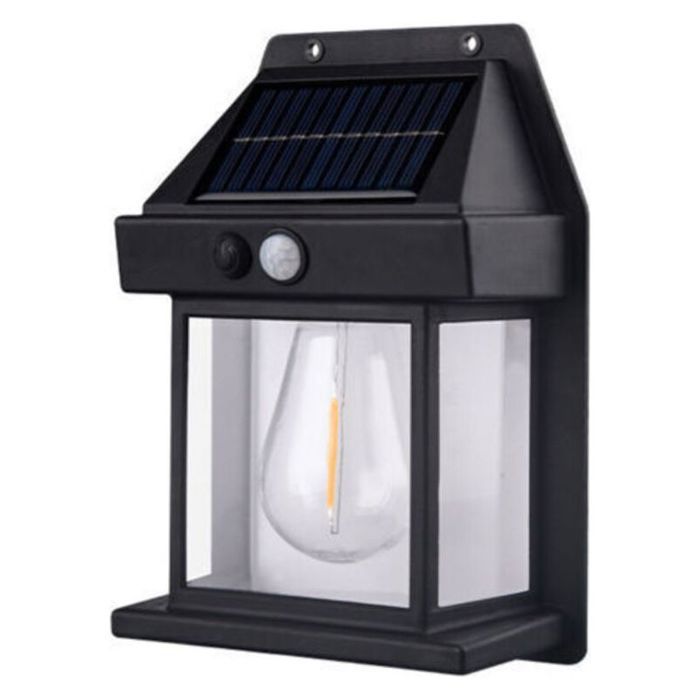 Lampes solaires dextérieur du crépuscule à laube capteur de mouvement 3 modes déclairage lanterne murale de sécurité solaire