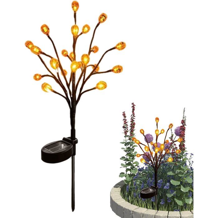 Guirlandes lumineuses solaires dHalloween étanches pour jardin allée porche terrasse cour pelouse