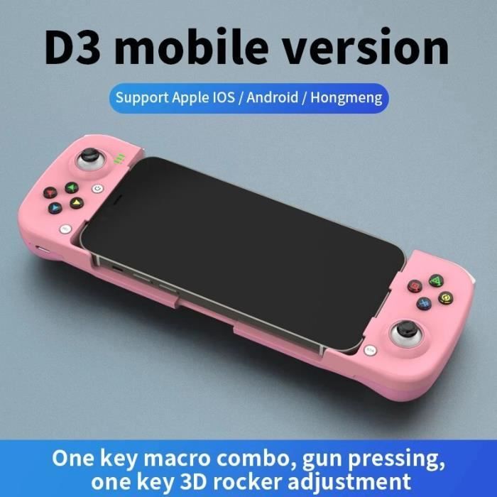 Manette De Jeu Sans Fil Rétractable Pour Téléphone (iOS/Android) Et PC/PS4 - Ergonomique, Multicolore