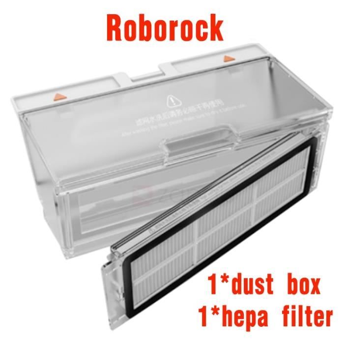 Boîte à Poussière Avec Filtre HEPA Compatible Roborock Q10 S5 / S5+ / X5+ - Bac De Rechange Pour Aspirateur Robot - 4