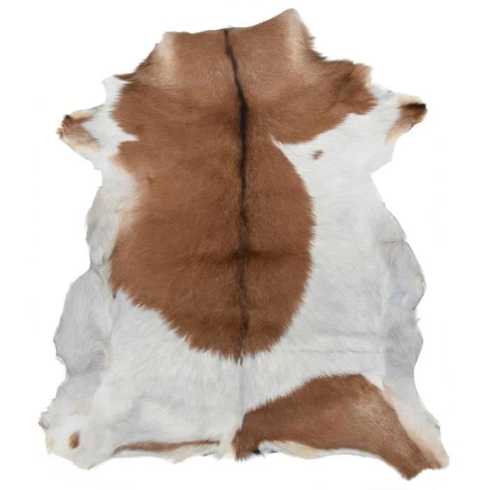 Tapis En Peau De Chèvre Marron Foncé – Luxe Et Authentique – Modèle Mammut