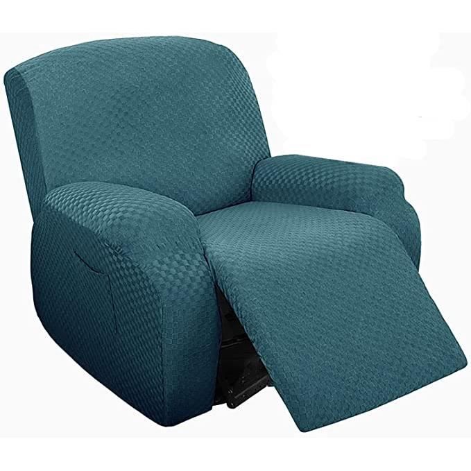Extensible Housse Fauteuil Relax Complète Housse De Fauteuil ANNEFLY 1 Places Antidérapant Couverture - Paon Bleu