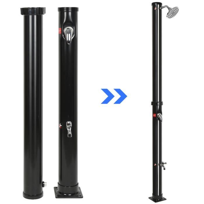 Température de l'eau réglable jusqu'à 60 °C Douche extérieure pour le camping et la natation Einfeben Douche solaire en PVC 20 l avec pieds 