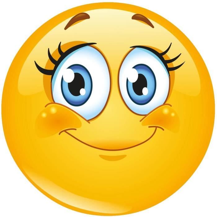 Tapis de souris avec motif smiley Lady I Ø 22 cm r