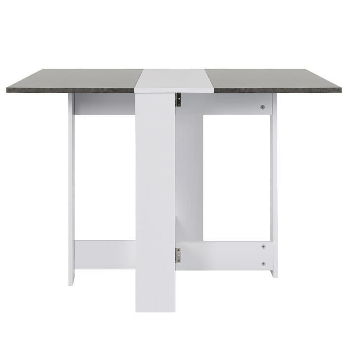 Table basse pliante MixMest! - Blanc + béton - Contemporain - Design