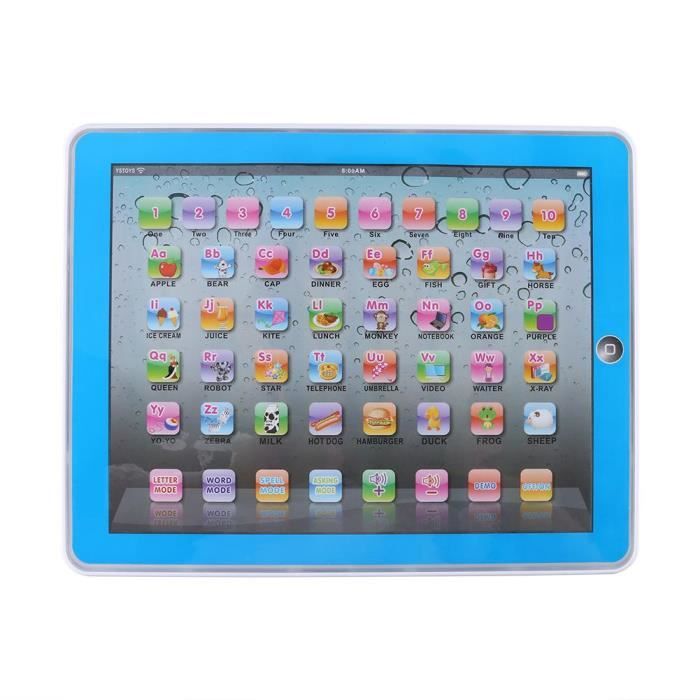 pour bébé Rend lapprentissage Plus intéressant Bleu pour Les Enfants Tablette dapprentissage Durable en Anglais Rose Caredy Jouet dapprentissage éducatif facultatif 