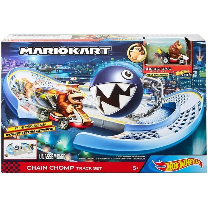 Hot Wheels Mario kart Chain Chomp Track Set Cdiscount Jeux Jouets