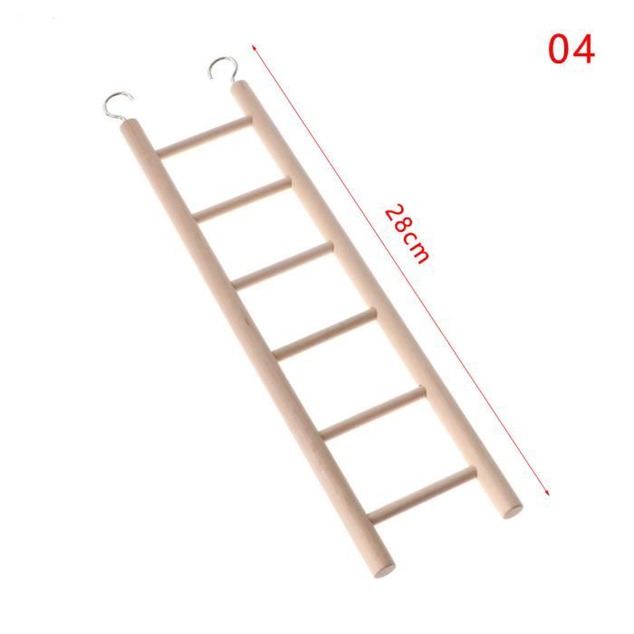 Jouet Échelle descalade en bois pour oiseaux balançoire jouets pour perroquets grattoir hamsters artisanat- Type 4[E665]