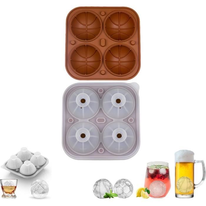 4 Moules à Glaçons Ronds 35mm - Pour Citron, Menthe, Fruits - Glaçons Décoratifs Fête