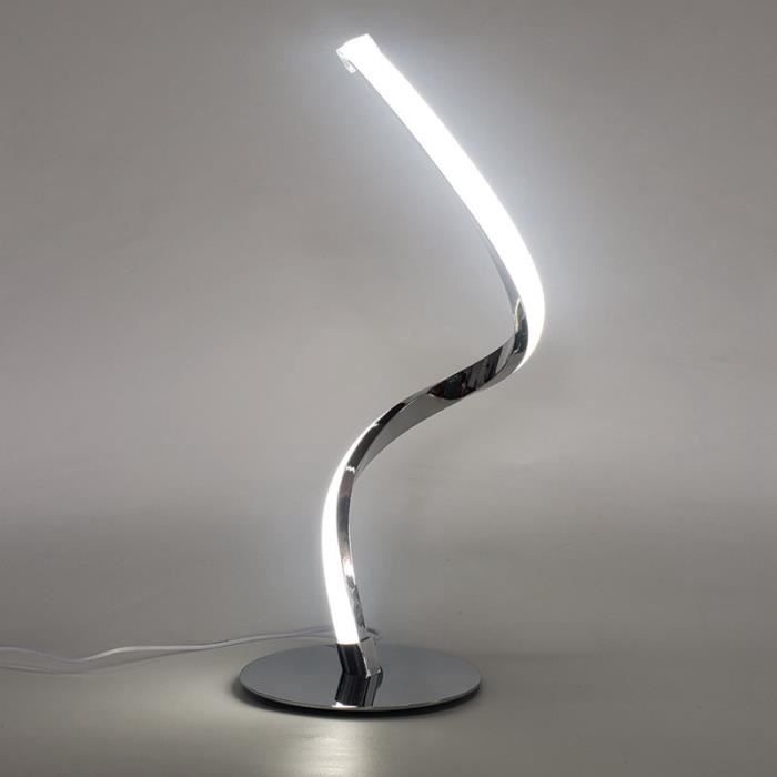 Plug de l'UE 12W - 3 couleurs - Atténuation de touche - Lampe LED de chevet  incurvée en spirale à gradation t - Cdiscount Maison