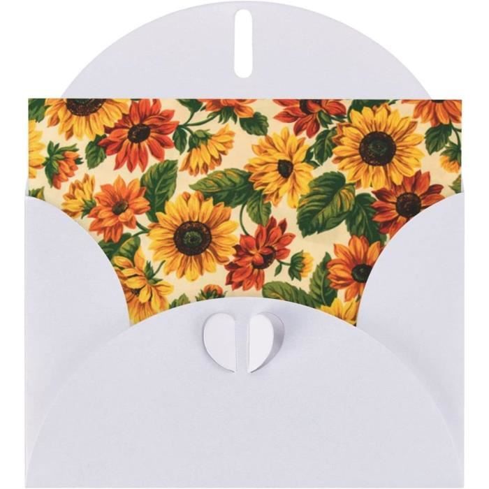 Enveloppes à Motifs Tournesols Paper-Media - 80g/m² Neuves Lot