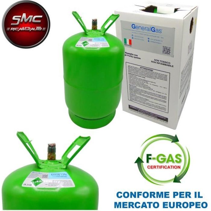 Bouteille Gaz Fluide Frigorigène R134A R134 12 KG 13,6 Litres