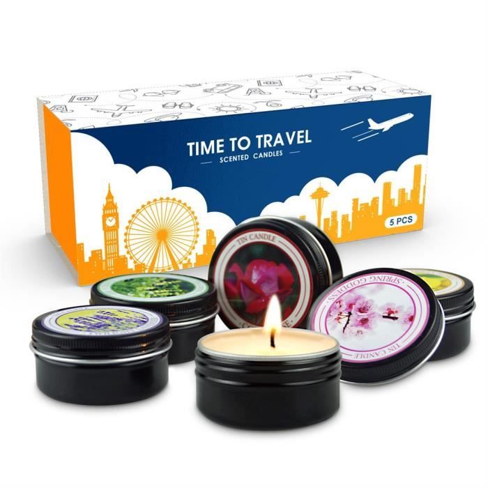 Coquimbo Bougies Parfum/ées Coffret Cadeau Cire De Soja Naturel pour Soulager Le Stress Cadeau No/ël Saint Valentin Bougie Aromatique pour Femme