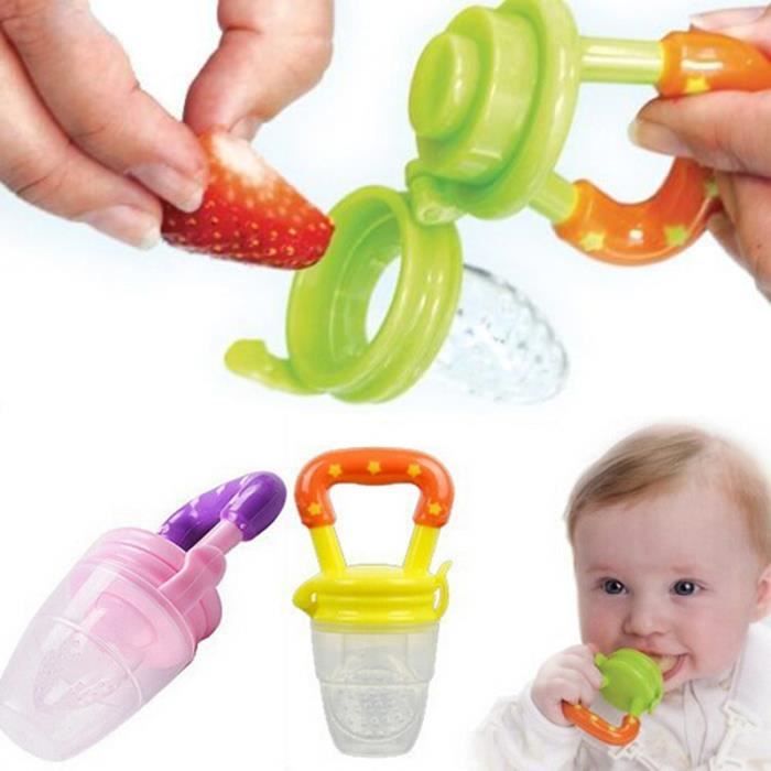 Lot de 5 Pcs Tétine à Fruit Frais Nourriture Jus de Fruits Sans BPA Bébé  Nouveau-né Sucette Biberon Silicone - Couleur Aléatoire - Cdiscount  Puériculture & Eveil bébé