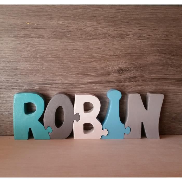 lettre prenom porte bois