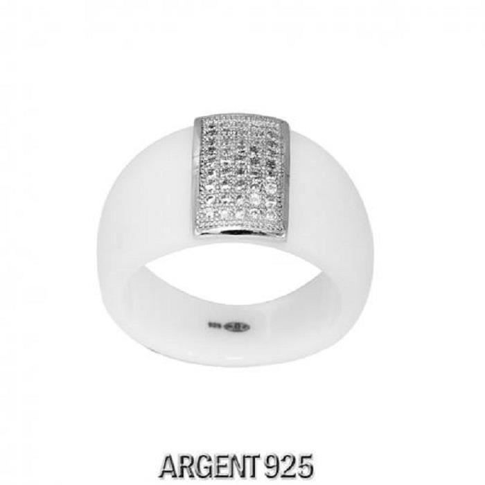 Bague céramique blanche femme deals