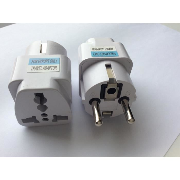 ADAPTATEUR PRISE PLUG UNITED KINGDOM / USA /AUSTRALIE VERS EUROPE / FRANCE