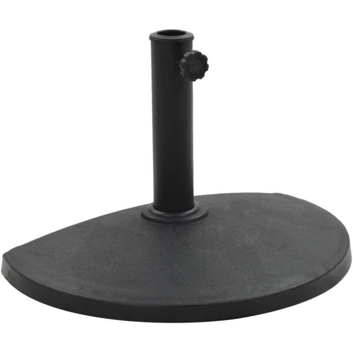 Socle Demi-Rond de Parasol Polyrésine 9 kg Noir Pied de Parasol Support[1964]