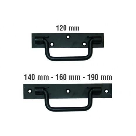 Afbat - Tb Industrie Sas Poignée sur platine Afbat acier noir l.160 mm