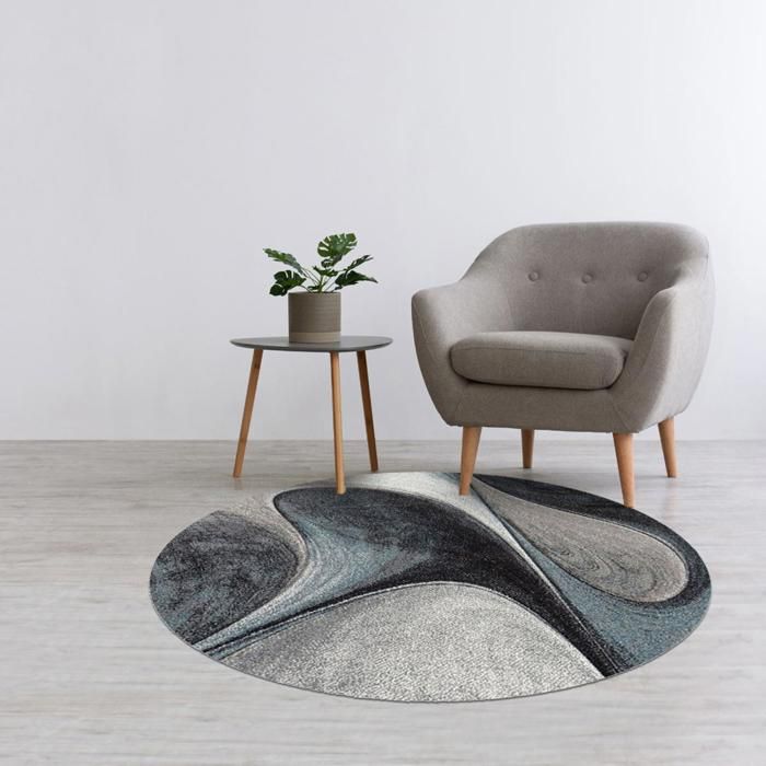 Unamourdetapis Grand Tapis Rond Moderne Madila 200 X 200 Cm
