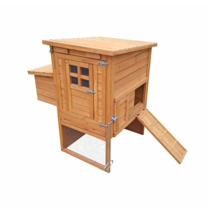 Comparer les prix de Poulailler - Poulailler Direct - Barbu S - Bois traité - 2 à 4 poules - Dimensions 92x76x103cm