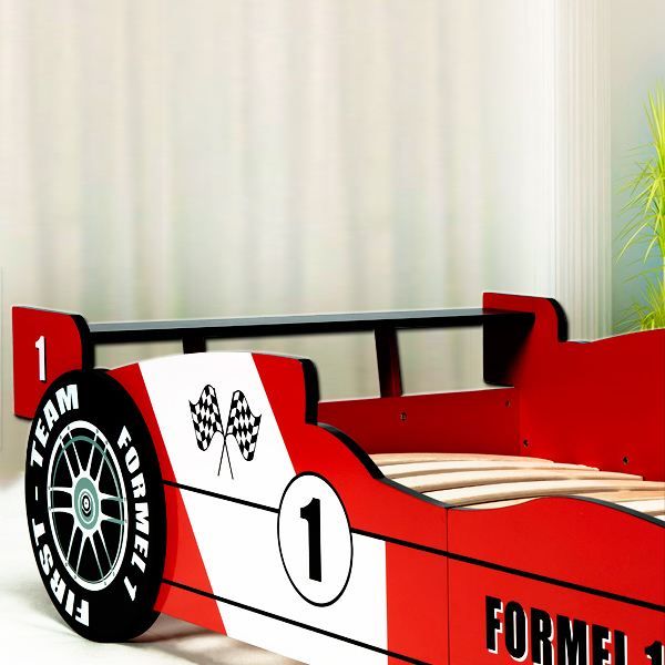 garçons Formule 1 pour jeunes enfants MCC Lit rouge voiture de course 