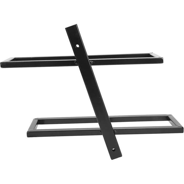 Sidasu Lot de 10 chaussures pivotantes en aluminium avec vis pour balustres carrés en fer de 1,27 cm, chaussures de base noires pour escalier intérieur