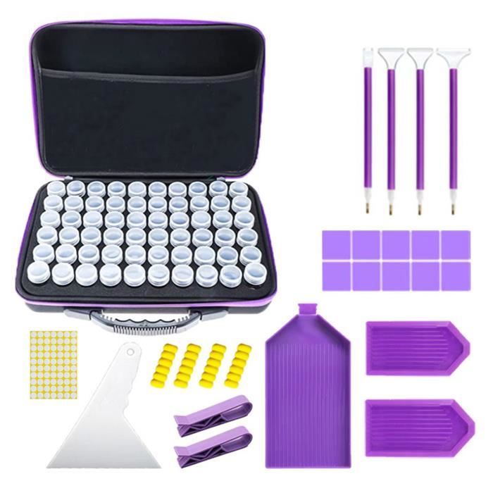 Purpledi Diamond Painting Accessoires Boite De Rangement, Boite De